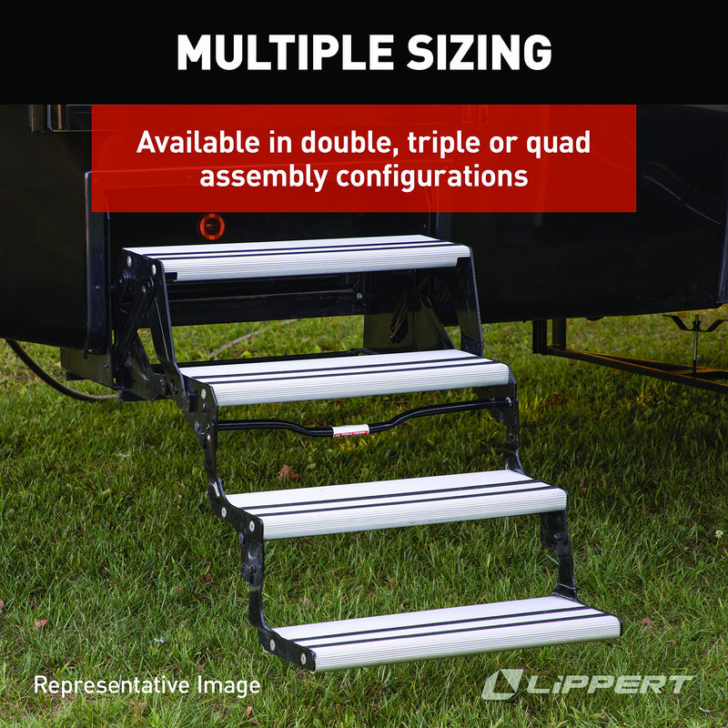 Alumi-Tread Quad Manual Step Lippert Components 432698