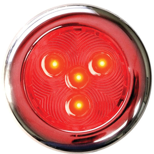 T-H Marine Stainless LED-51897-DP LED Puck Light, 3" - Red