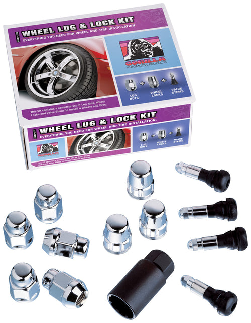 Gorilla 91993HT Automotive Acorn Bulge Heat Treated Wheel Installation Kit (9/16" Thread Size) - For 5 Lug Wheels