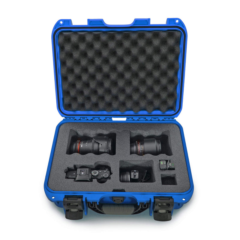 Waterproof Nanuk 920 Hard Case with Custom Foam Insert for Sony A7R Size Camera - Blue (920-ESON8)