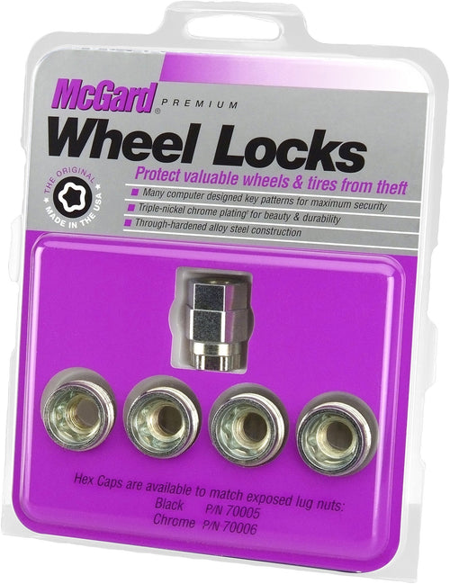 Under Hub Cap Wheel Locks McGard 24012 - Set of 4, Silver (M12 x 1.5 Thread Size)