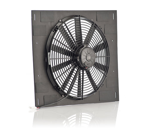 Qualifier Be Cool 75633 Euro-Black 16" Shroud (22"W x 18"H with Euro-Black Puller Fan)