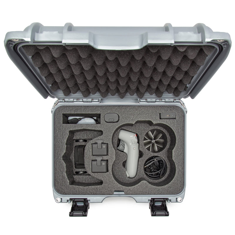 Waterproof Nanuk 915 Hard Case with Foam Insert for DJI Avata FPV Unit, Goggles and Controller - Silver (915S-080SV-0A0-C0778)