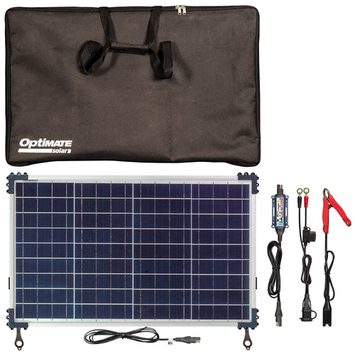 Optimate Duo Solar 40W Travel kit, TM522-D4TK, 6-Step 12V / 12.8V 3.3A Weatherproof Solar Battery Saving Charger & maintainer
