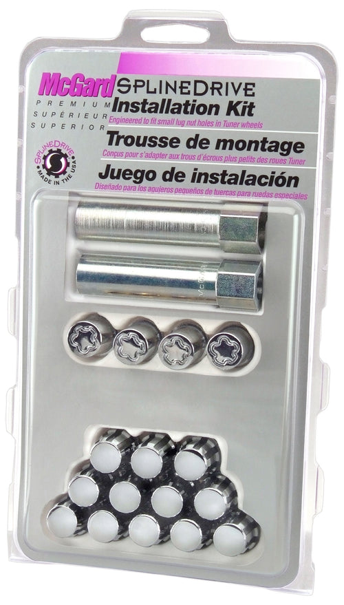 SplineDrive McGard 65457CN Chrome Wheel Installation Kit (M12 x 1.5 Thread Size) - for 4 Lug Wheels