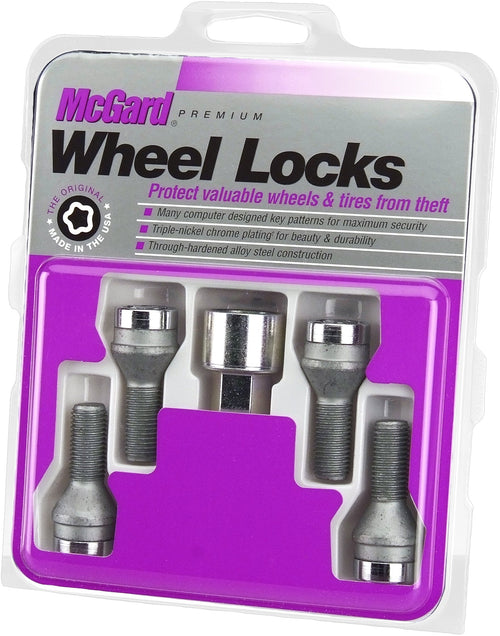Chrome Bolt Style McGard 27100 Cone Seat Wheel Locks (M12 x 1.5) - Set of 4