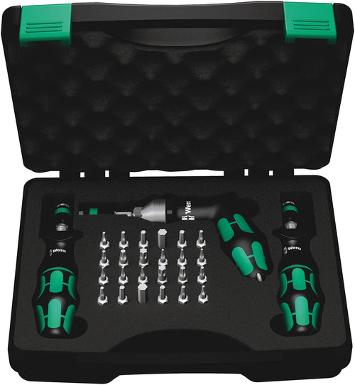 Wera - 5074739001 Torque Screwdriver Kraftform 7440/41/42 0.3-6.0 Nm and Bit Set, 27-Piece