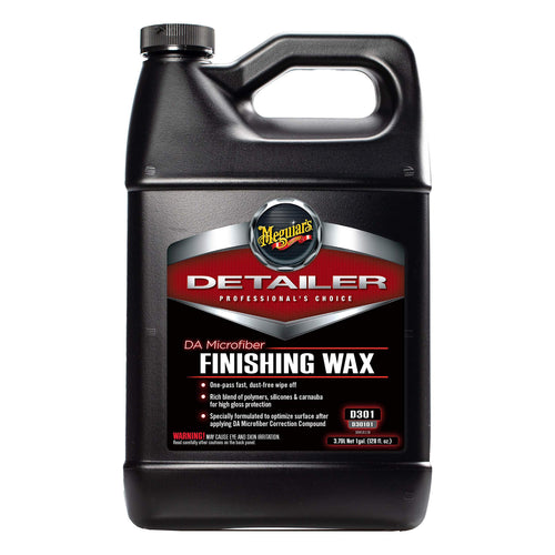 Meguiar's DA Microfiber Finishing Wax D30101 - Pro Car Polish Adds Protection While Removing Light Defects, Ideal for Use on DA Microfiber Finishing Disc and DA Polisher, 128 Oz, 1 Gal