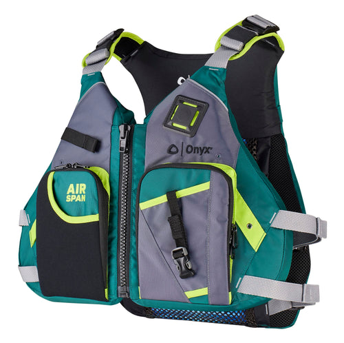 Air Span Onyx Angler Life Jacket, Green, XL/2XL