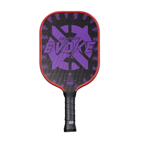 Evoke XL Onix Graphite Pickleball Paddle Features Polypropylene Core, Graphite Face, and Oversized Shape, Purple