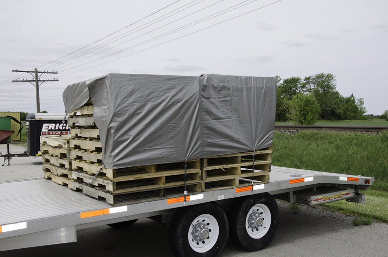 Heavy Grade Erickson Poly Tarp, 12' x 18', Silver