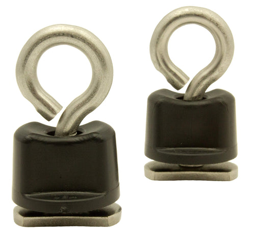 Track Mount YakAttack Tie-Down Eyelets | 2 Pack Stainless Steel Anchoring Points | Fits GearTrac, MightyMounts & Most Kayak Tracks | Cooler & Crate Securing Hardware | Made in USA