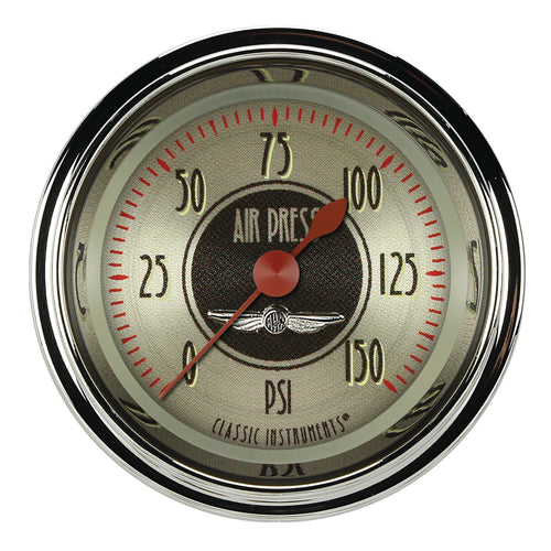 All American Nickel Classic Instruments AN118SHC 2 1/8" Air Pressure Gauge 150 PSI Electric