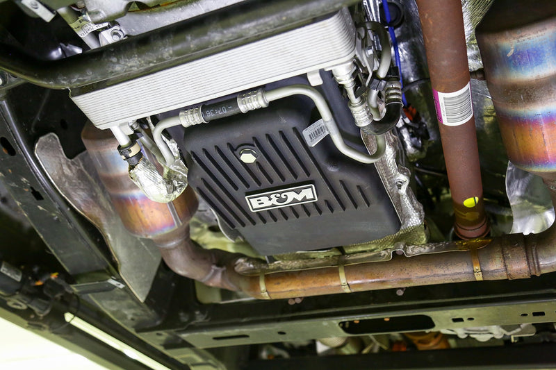 Cast Trans Pan B&M, 17-24 Ford 10R80, Black (71400)