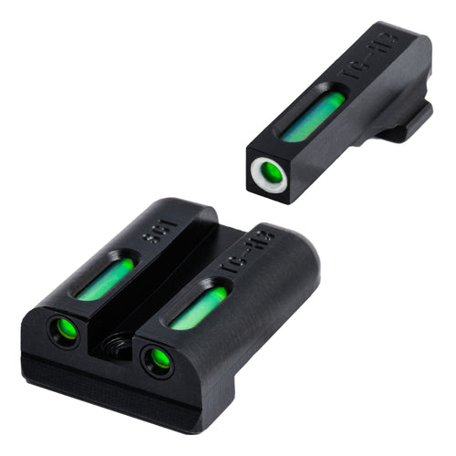TRUGLO TFX Sight Handgun | Durable Shock-Resistant Compact Brightly Glowing Tritium & Fiber-Optic Xtreme Day/Night, Compatible with Sig Sauer #8/#8 Handguns