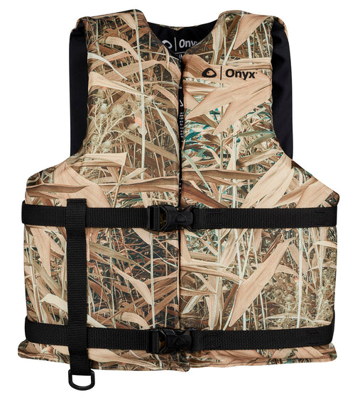 General Purpose Onyx Coast Guard Approved Boating Life Jacket Oversize, Marsh Camo