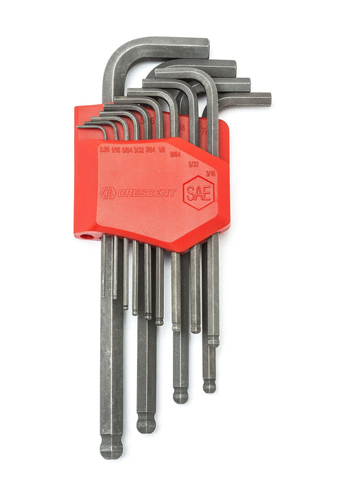 Crescent Long 13 Piece Ball End SAE Hex Key Set - CHKLABALL13 , Black