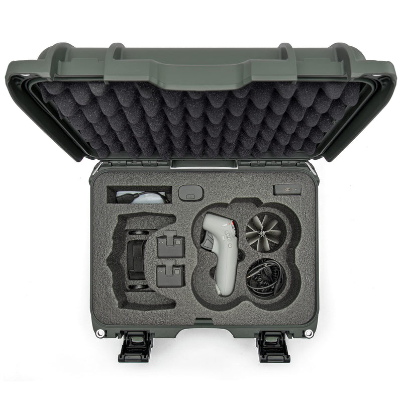 Waterproof Nanuk 915 Hard Case with Foam Insert for DJI Avata FPV Unit, Goggles and Controller - Olive (915S-080OL-0A0-C0778)