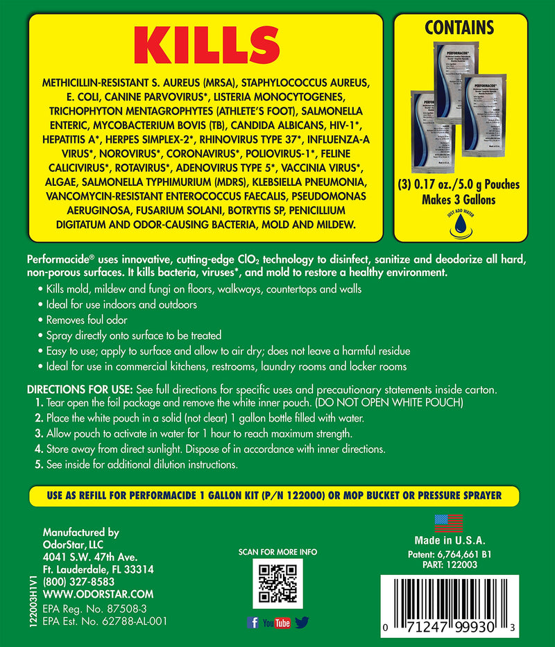 Mold and Mildew Eliminator Performacide 122003, Gallon Refill
