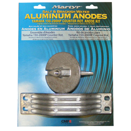 Martyr Aluminum Anode Kit for 150 HP Yamaha Outboard - CMY150CRKITA Counter Rotation