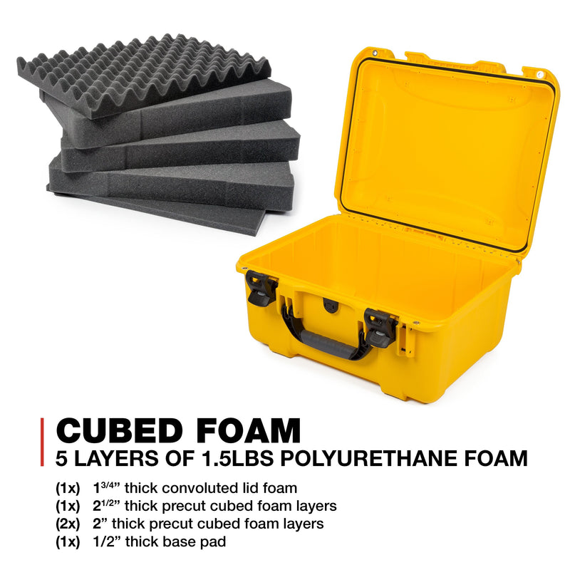 Waterproof Nanuk 933 Hard Case with Foam Insert - Yellow