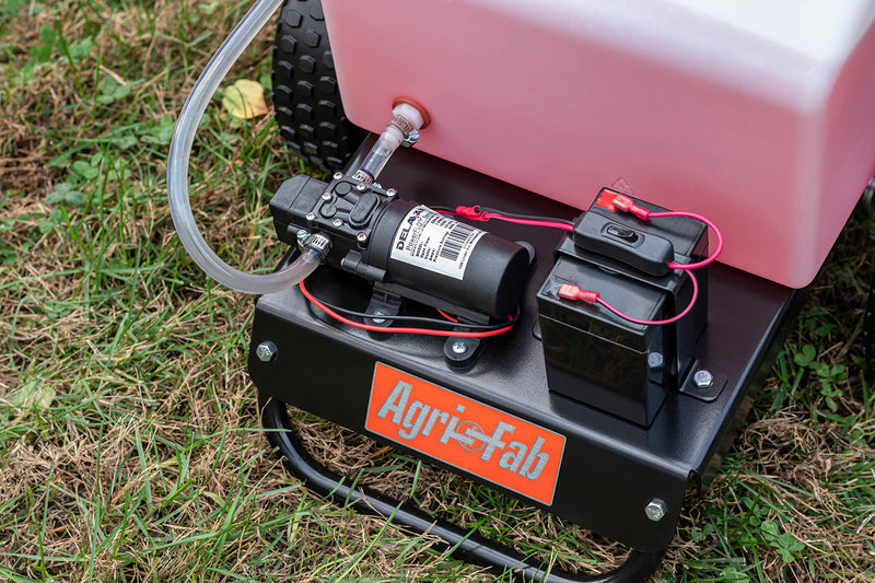 Push Agri-Fab 45-0595 Sprayer 6 - Gallon Capacity, White Tank, 1.0 GPM, 40 PSI Pump' 5 amp hr 12 Volt Battery