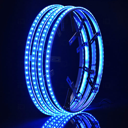 Race Sport Lighting ColorSMART RSCSWL17-C Bluetooth Controlled 17inch LED Wheel Light Kits with 16 Million colors with Chasing Function
