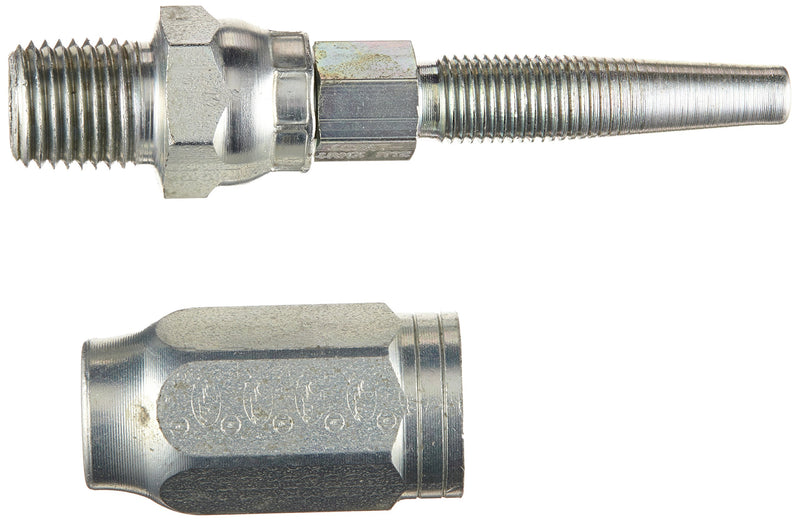 4C2AT-4RMPX Gates Field Attachable Type T for G2 Hose, 2 Wire, Male Pipe Swivel NPTF Without 30 Cone Seat, 1/4" ID, 3.18"
