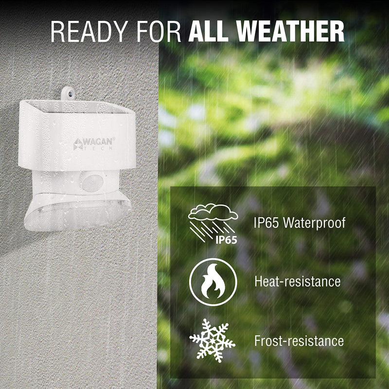 Wagan 2000 Lumen EL8569 Solar Wall Light Solar Outdoor Light LED Waterproof Motion Sensor Security Lights Bright Solar Wireless Flood Wall Lights