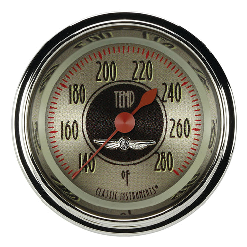 Classic Instruments All American AN126SHC-04 Nickel 2 1/8" Water Temperature Gauge Full Sweep 1/4"