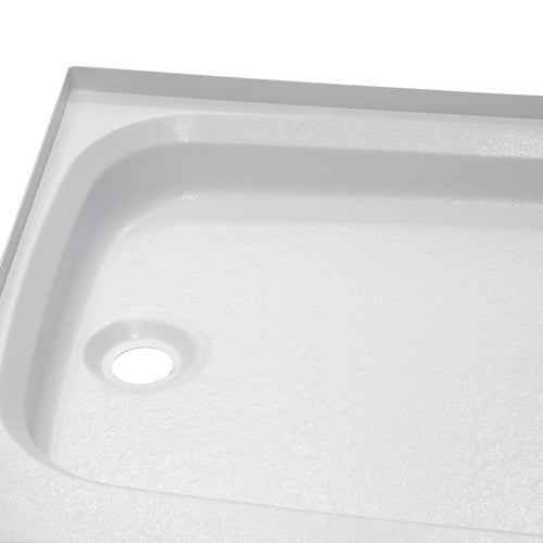 24" x 32" Lippert Replacement White Shower Pan with Right Drain for RVs, Manufactured Homes, Travel Trailers, 5th Wheels, and Motorhomes - 210371