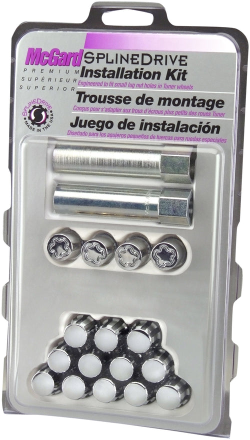 SplineDrive McGard 65454CN Chrome 4 Lug Wheel Installation Kit (M12 x 1.25 Thread Size)