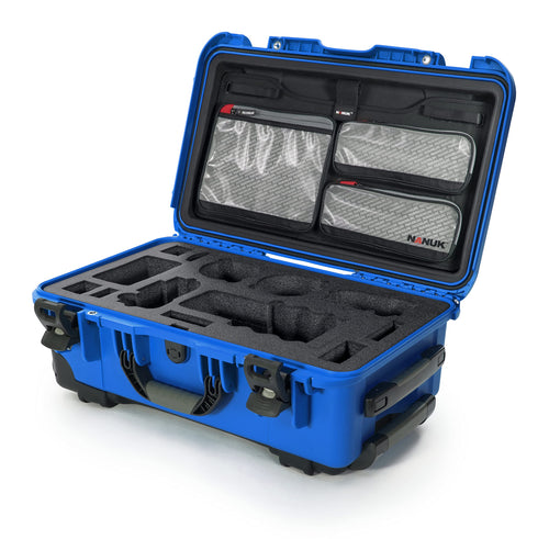 Nanuk Waterproof 935 Carry-On Hard Case with Lid Organizer for Sony A7R Size Camera w/Wheels - Blue,935-SON8