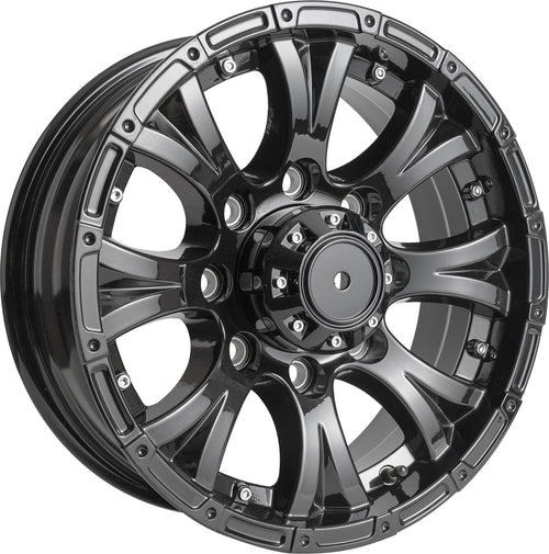 16X6 ALUM TRLR WHEEL 8X6.5 FULL PAINT BLK 4.25CB 0OS 3750LCC