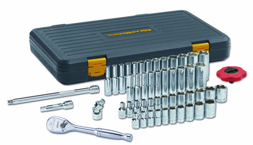 51 Pc. GEARWRENCH 1/4 Inch Drive 6 Pt. 120XP Mechanics Tool Set, Standard & Deep, SAE/Metric - 80300P