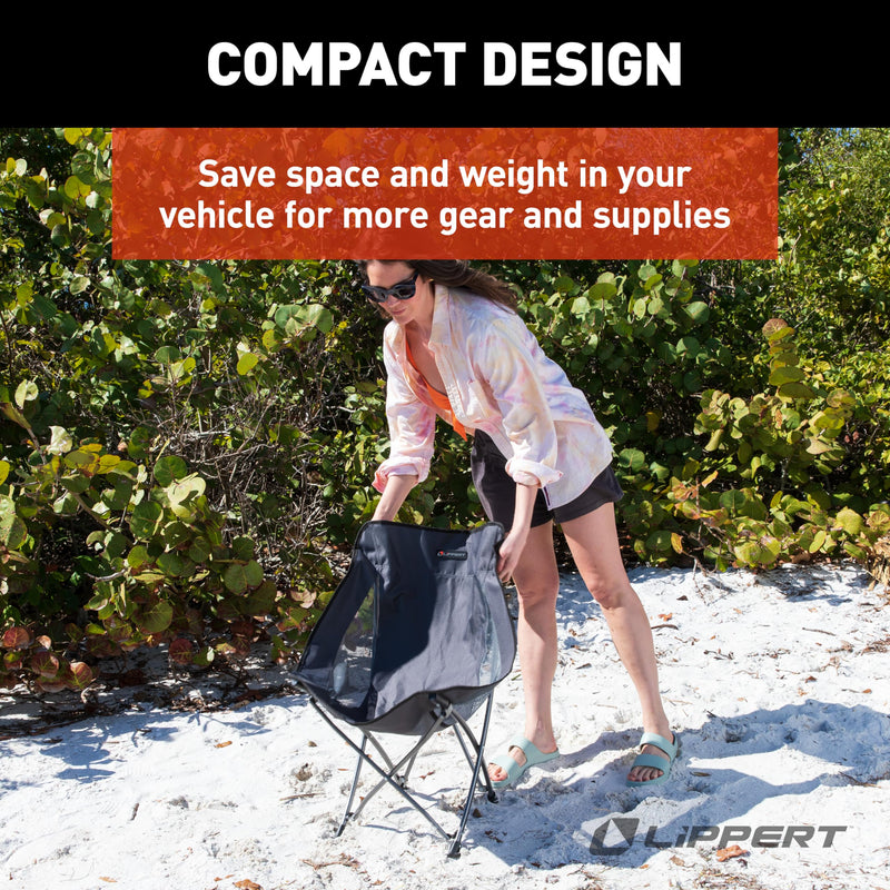 Baja™ Lippert Compact Camping Chair - Dark Grey