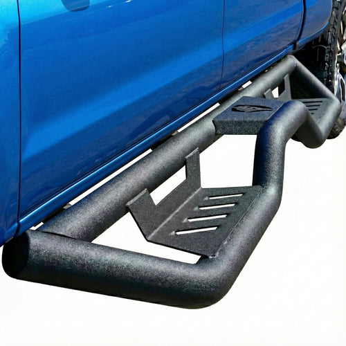 Tyger Auto Kobra Tyger Running Boards Compatible with 2007-2018 Chevy Silverado GMC Sierra 1500; 2007-2019 2500 3500HD; 2019 LD/Limited | Crew Cab | TG-KB2C25011 | Textured Black Drop Step Rail
