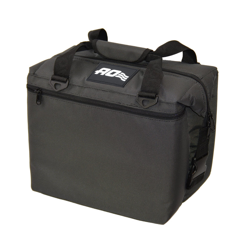 Ballistic Series AO Coolers Soft Cooler, Insulated and Leak Proof, 12-Pack, Black/Charcoal