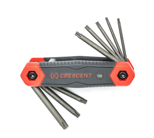 8 Piece Crescent Folding Torx® Dual Material Key Set - CHKFT8