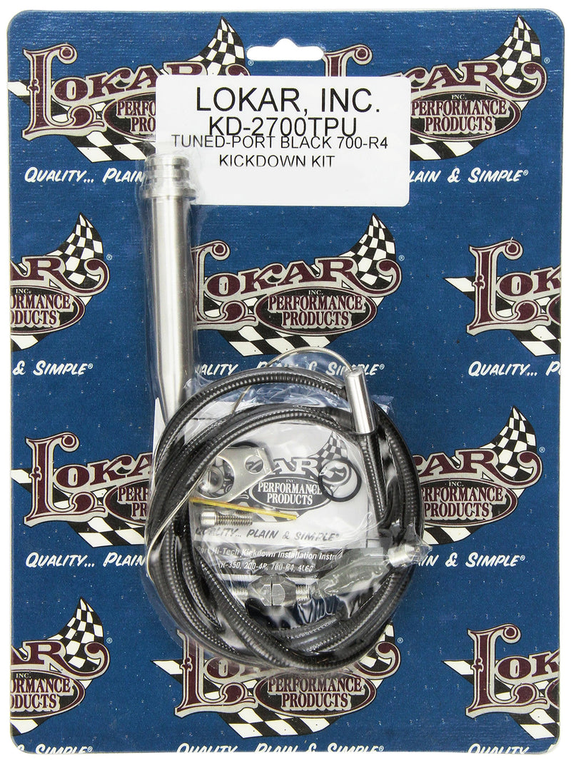 Kickdown Kit Lokar KD-2700TPU with Tuned-Port Injection for GM 700R4 Black Housing