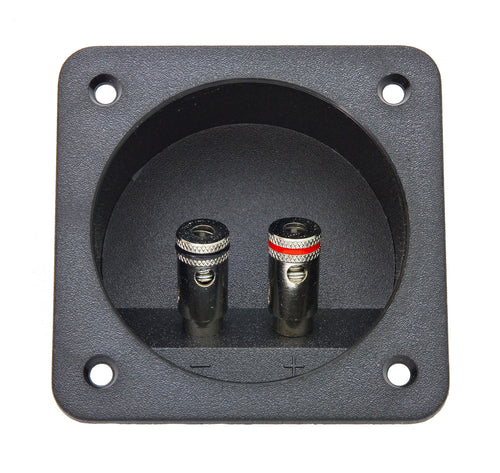Atrend Speaker Terminal C-Type Spring Loaded/Nickle Plated - Impact Resistant ABS Plastic - Universal Wire Terminals - Works for Both Speaker Boxes & Sub Boxes