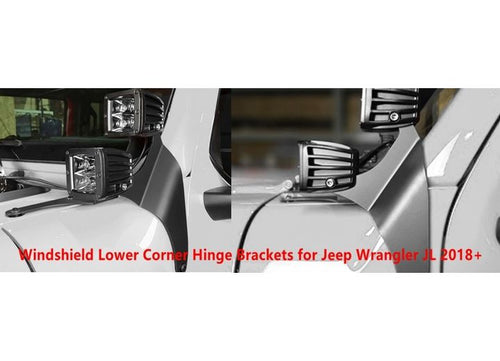 Race Sport Lighting 2018 JEEP JL Complete Quad Cube Pillar Kit RSJL24KIT - (4) 24-Watt Blacked Out Series Cubes with Pillar Mounting Bracket and Wire Harness