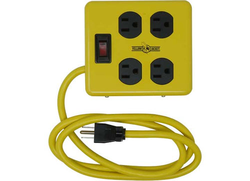 4' Woods 2177N 15 Amp 4-Outlet Power Strip