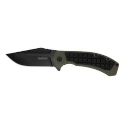 Kershaw Fault line 8760X Folding Knife-Clam Pack, Black-Oxide 4" Blade, Nylon Handle, Ball Bearing Opening with Flipper Clam