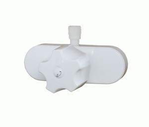 Empire Faucets 4" Non-Metallic Shower Valve CRD-SL53-SHWRBX-WH with Knob Handle and Vacuum Breaker - White