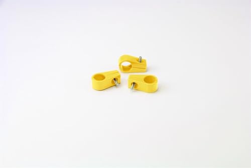 Single Place T-CLAMP, 13/16" (#10AN), 3 Pieces, Yellow