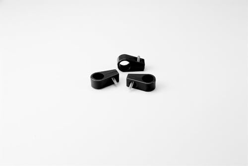 Single Place T-CLAMP, 13/16" (#10AN), 3 Pieces, Black