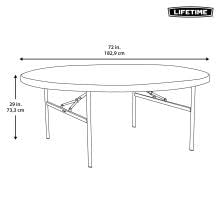 6 ft. Lifetime Round Tables | 22673 Tables | Plastic Banquet Furniture 12 Pack