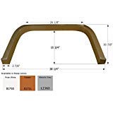 Single Axle Fender Skirt ICON 12360 for Coachmen - Metallic Gray