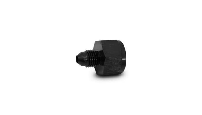 Vibrant 10828 Power Fitting, Reducer, Female -10 AN to Male -4 AN, Aluminum, Black Anodized, each